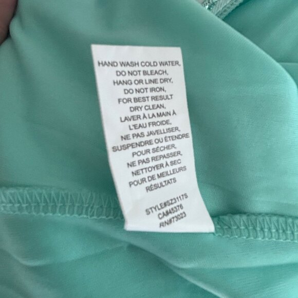 LE CHATEAU GORGEOUS BLUE BROCADE DRESS, SZ. L - Picture 11 of 11